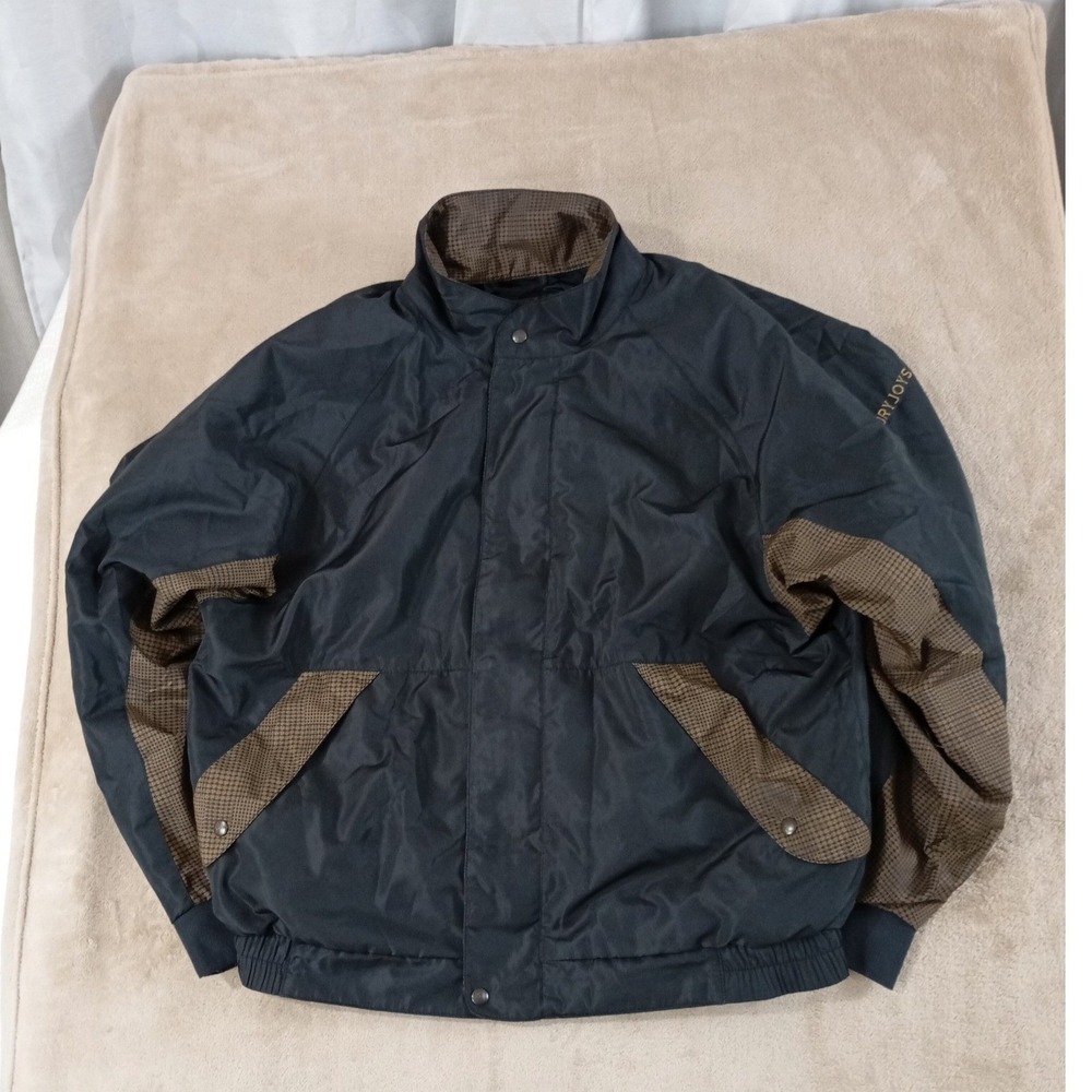 FootJoy Dryjoys Select Windbreaker Pullover Golf Jacket Men L Black Full zip